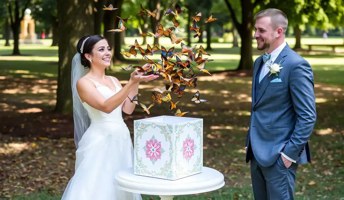 Hochzeitsschmetterlinge – Alternative zu Hochzeitstauben Hochzeitstauben Chemnitz