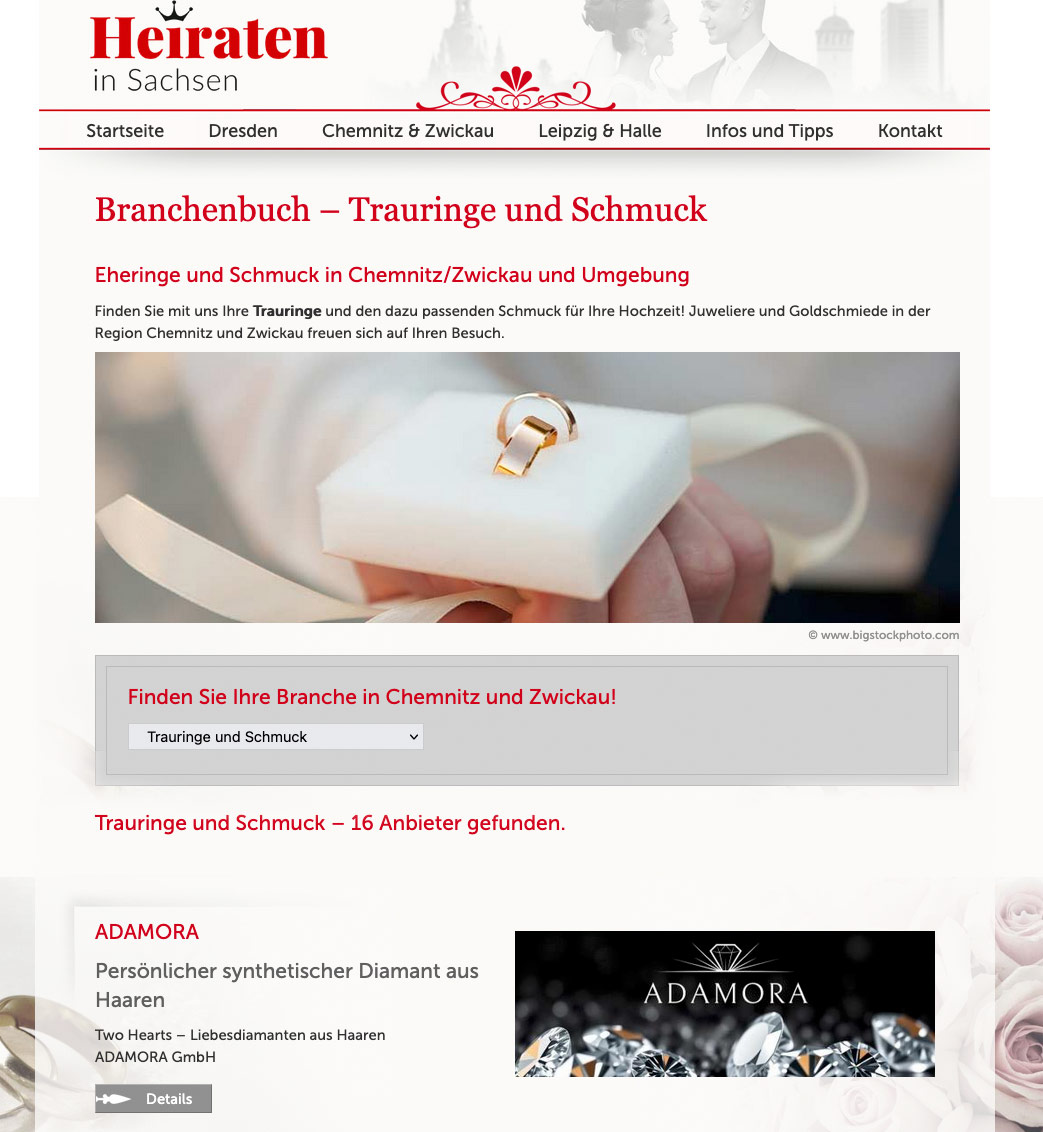Dienstleister heirateninsachsen.de