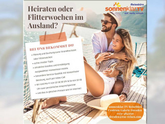 sonnenklar.TV Reisebüro – Spezialist in Dresden für Ihre Flitterwochen